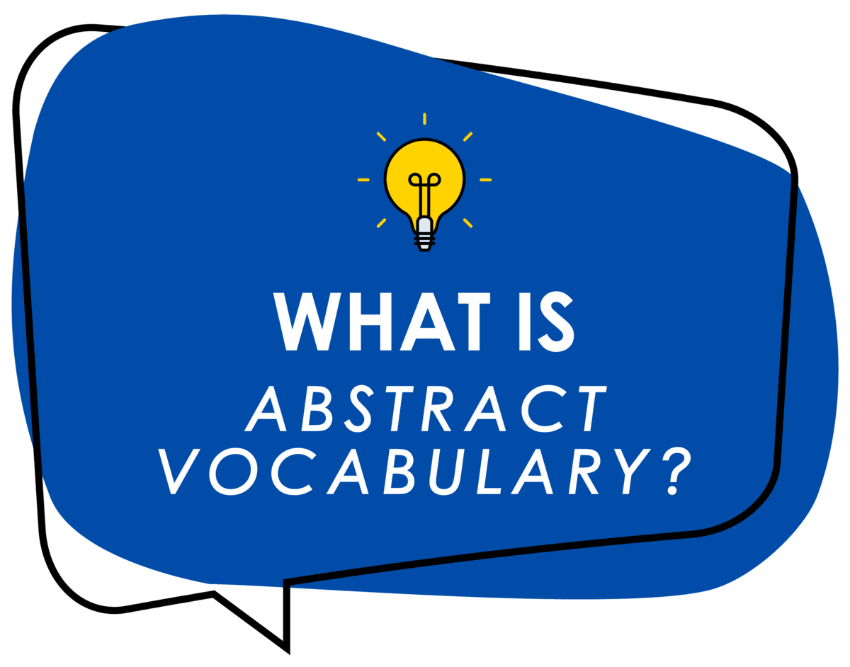 What is Abstract Vocabulary illustration of a speech bubble.