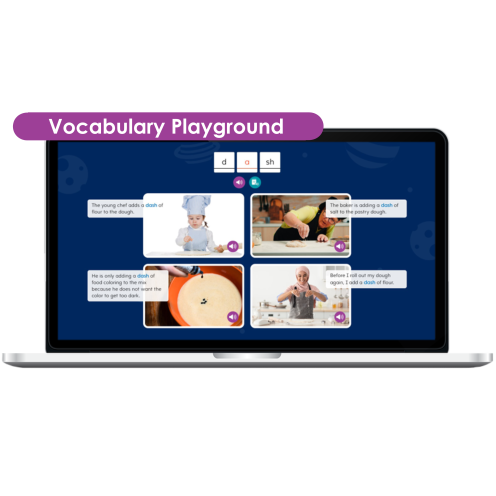 Laptop of vocabulary playground.